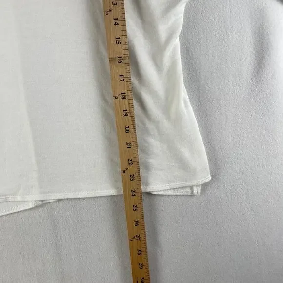 Green Envelope Women's White Cowl Neck Dolman Sleeve Large Top - Picture 4 of 8